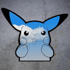 Motivated Pikachu Pokemon Mirror: Anime Gamer Room Decor, Shatterproof Polymer - LiquidMirror