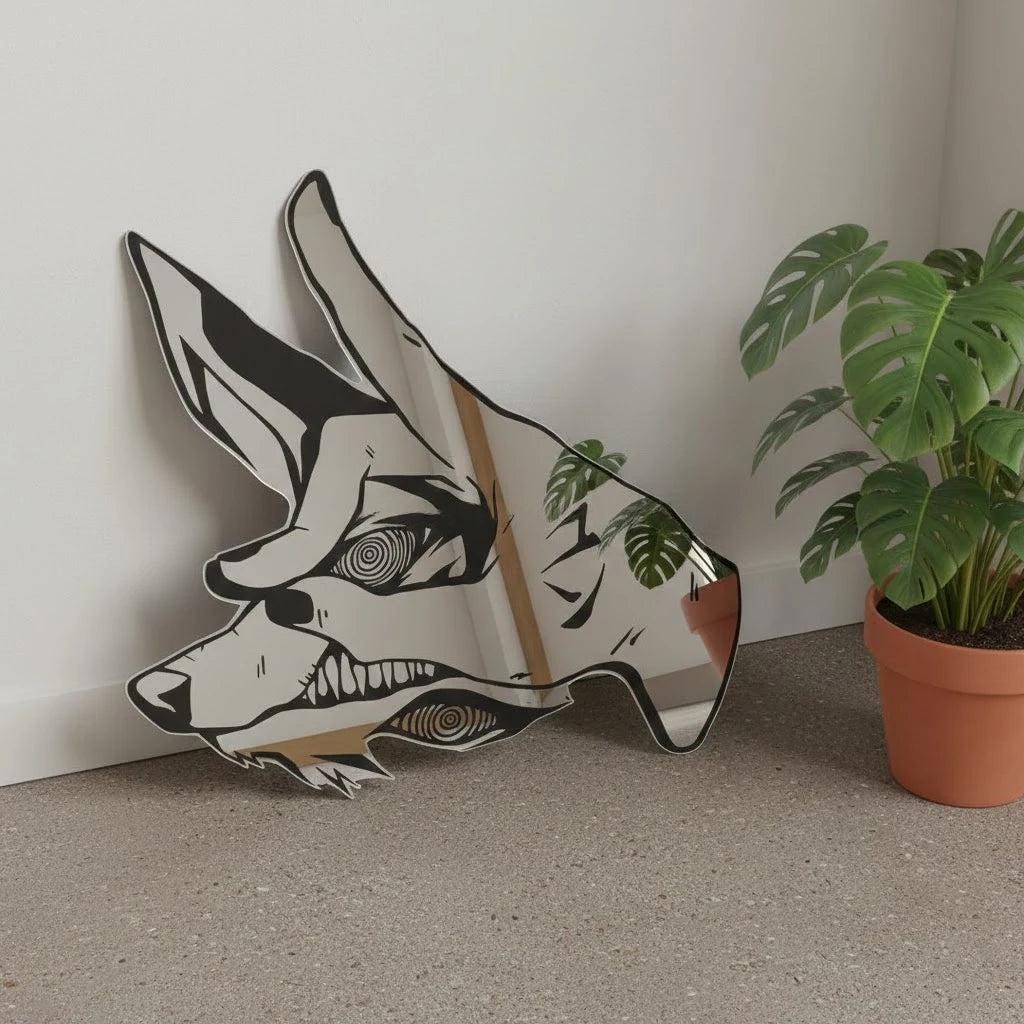 The Fox from anime and manga series Chainsaw Man: Hypno Style, Irregular Frameless Wall Decor Gift & Present - LiquidMirror
