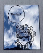 Noriaki Kakyoin from the anime and manga series JoJo's Bizarre Adventure: Frameless Manga Silhouette, Gamer Room Decor - LiquidMirror