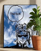 Noriaki Kakyoin from the anime and manga series JoJo's Bizarre Adventure: Frameless Manga Silhouette, Gamer Room Decor - LiquidMirror