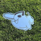 Pochita-inspired mirror from the anime Chainsaw Man: Frameless Manga Wall Art - LiquidMirror