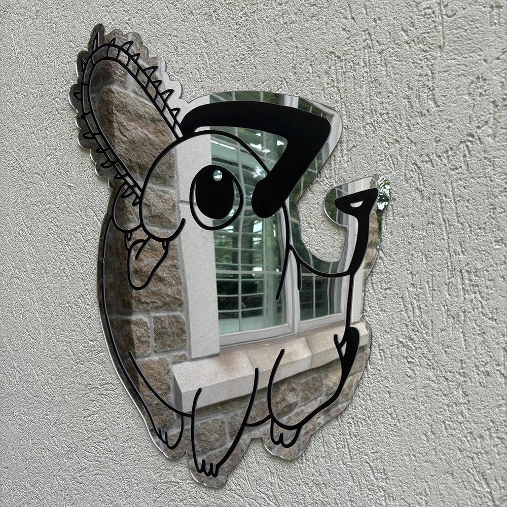 Pochita-inspired mirror from the anime Chainsaw Man: Frameless Manga Wall Art - LiquidMirror