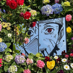 Kakashi Hatake's eyes from the anime Naruto: Frameless Manga Silhouette, Gamer Room Decor - LiquidMirror