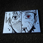 Kakashi Hatake's eyes from the anime Naruto: Frameless Manga Silhouette, Gamer Room Decor - LiquidMirror