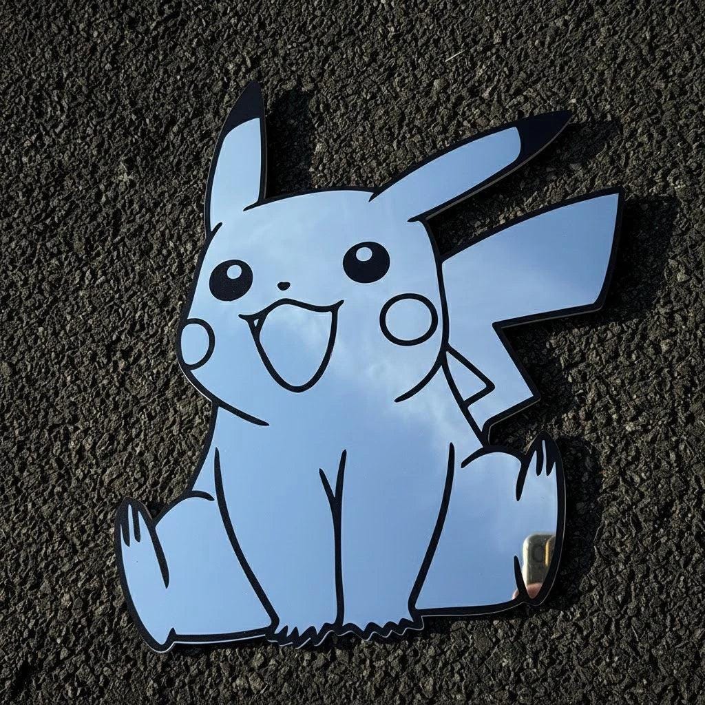 Kawaii Pikachu Pokemon Mirror: Cute Frameless Gamer Room Decor Gift - LiquidMirror