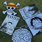 One Piece Wanted Monkey D. Luffy Poster Mirror - Anime Room Decor - LiquidMirror