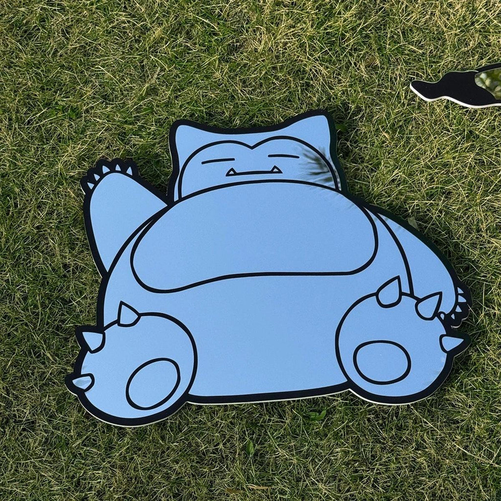 Snorlax Pokemon Mirror: 40cm Anime Gamer Room Decor - LiquidMirror
