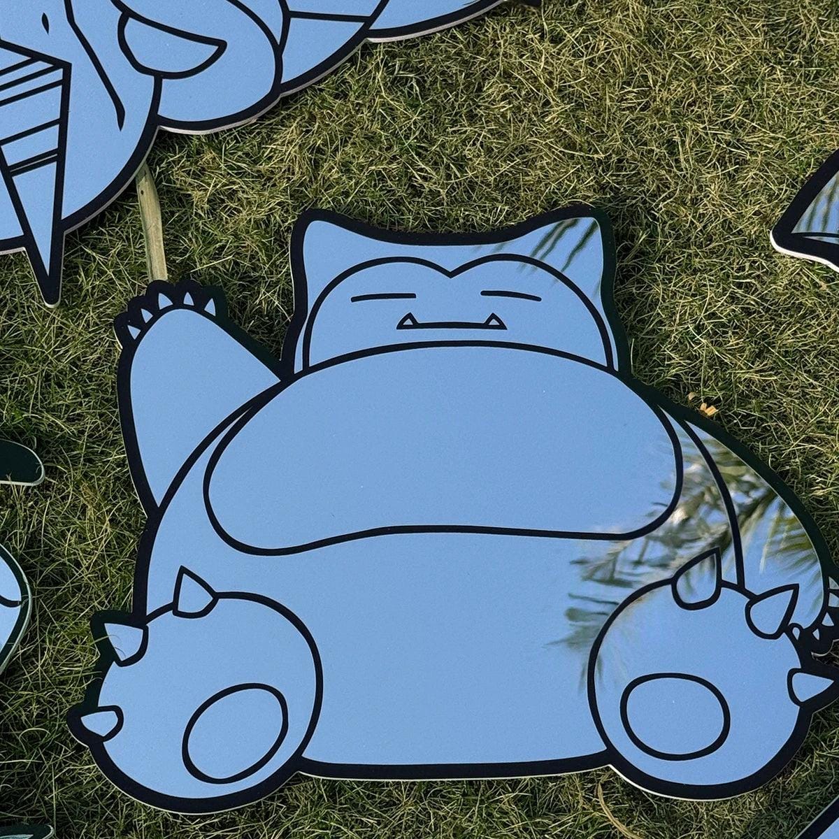 Snorlax Pokemon Mirror: 40cm Anime Gamer Room Decor - LiquidMirror