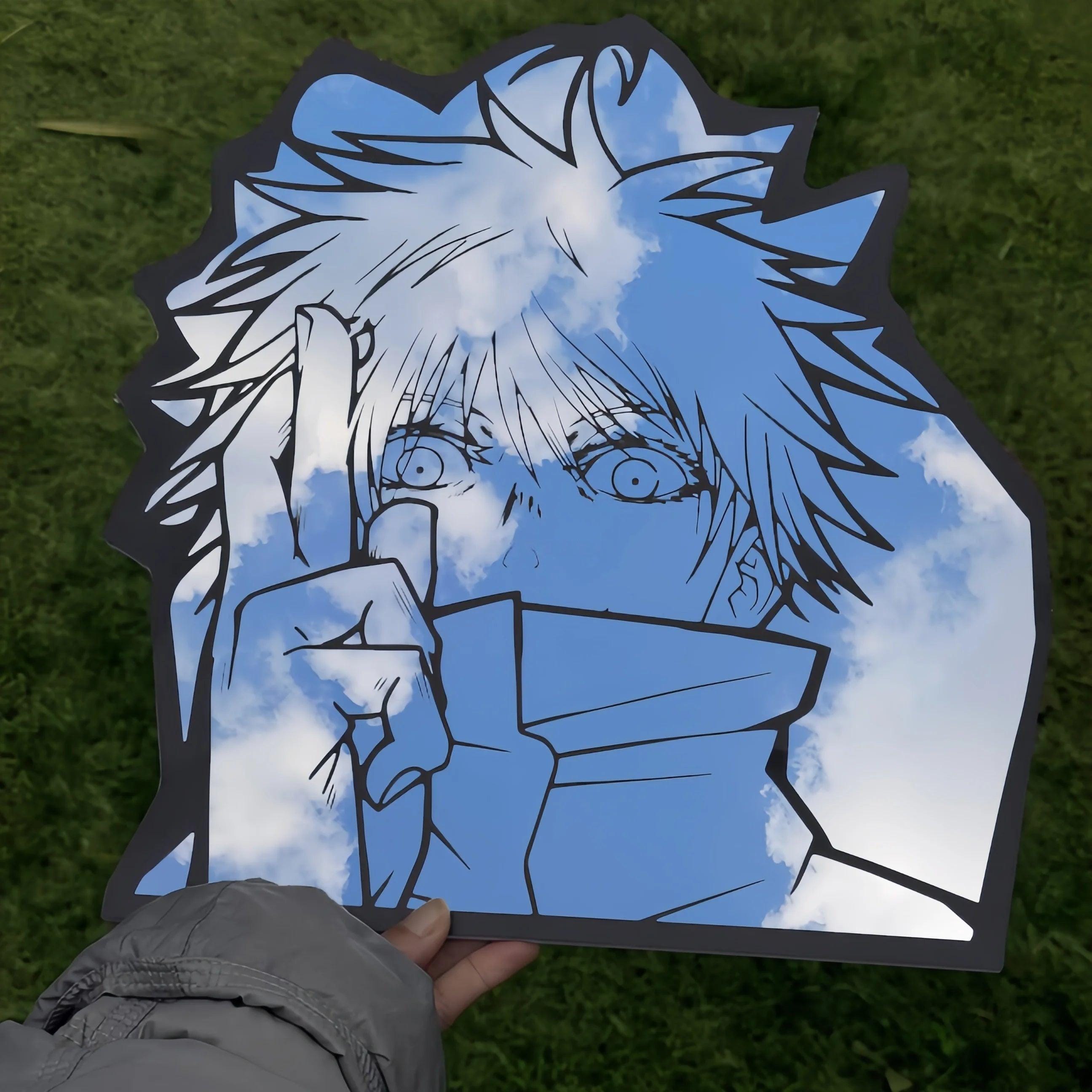 Wholesale JJK GOJO Custom Irregular Shape Anime Durable Wall Mirror - LiquidMirror