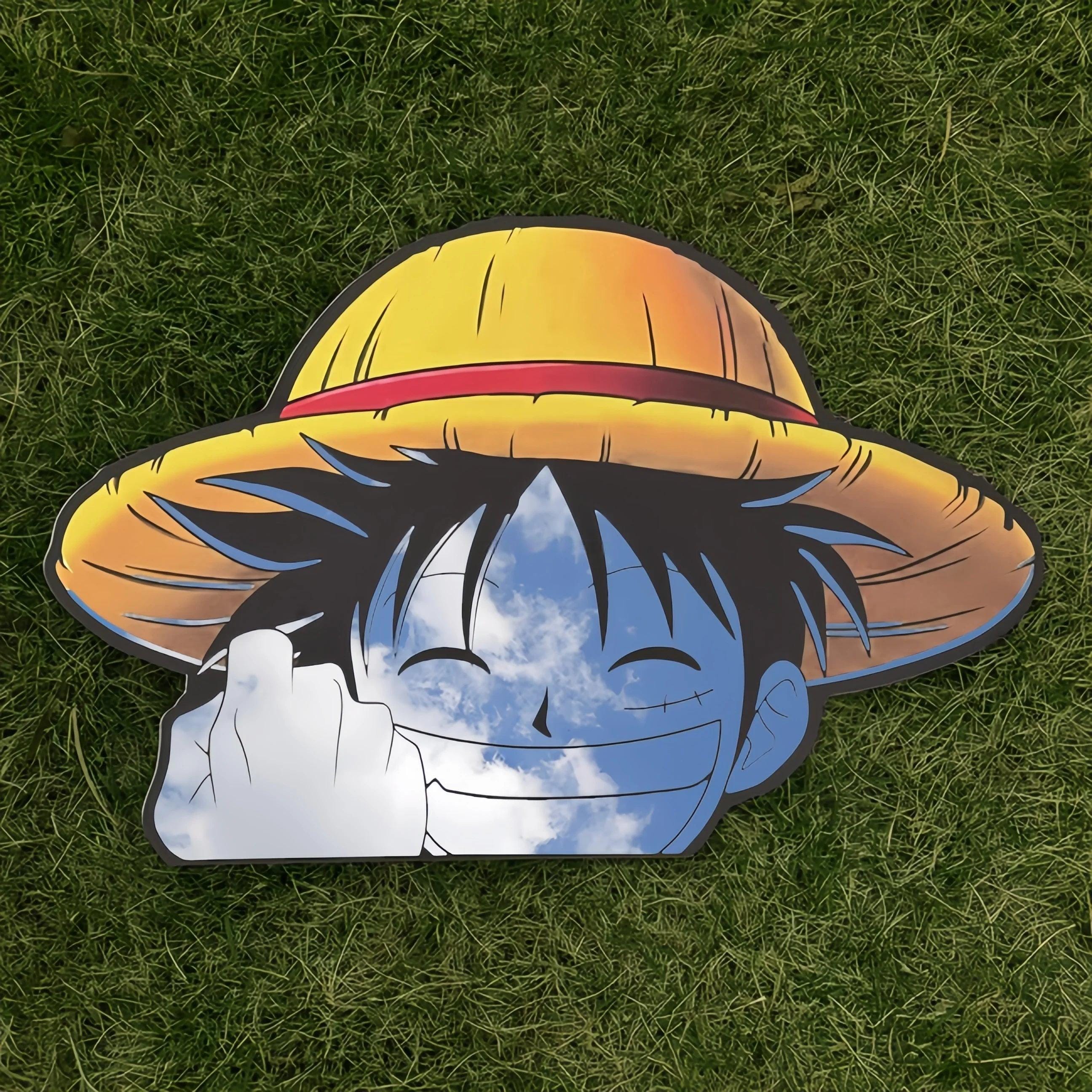 Lightweight Unbreakable Sturdy and Durable Wall Mirror OP Luffy Irregular Shape Anime Mirrors for Wall Home Decor Gift - LiquidMirror