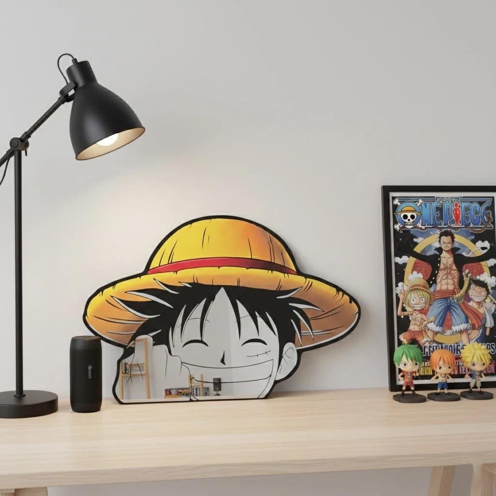 Lightweight Unbreakable Sturdy and Durable Wall Mirror OP Luffy Irregular Shape Anime Mirrors for Wall Home Decor Gift - LiquidMirror