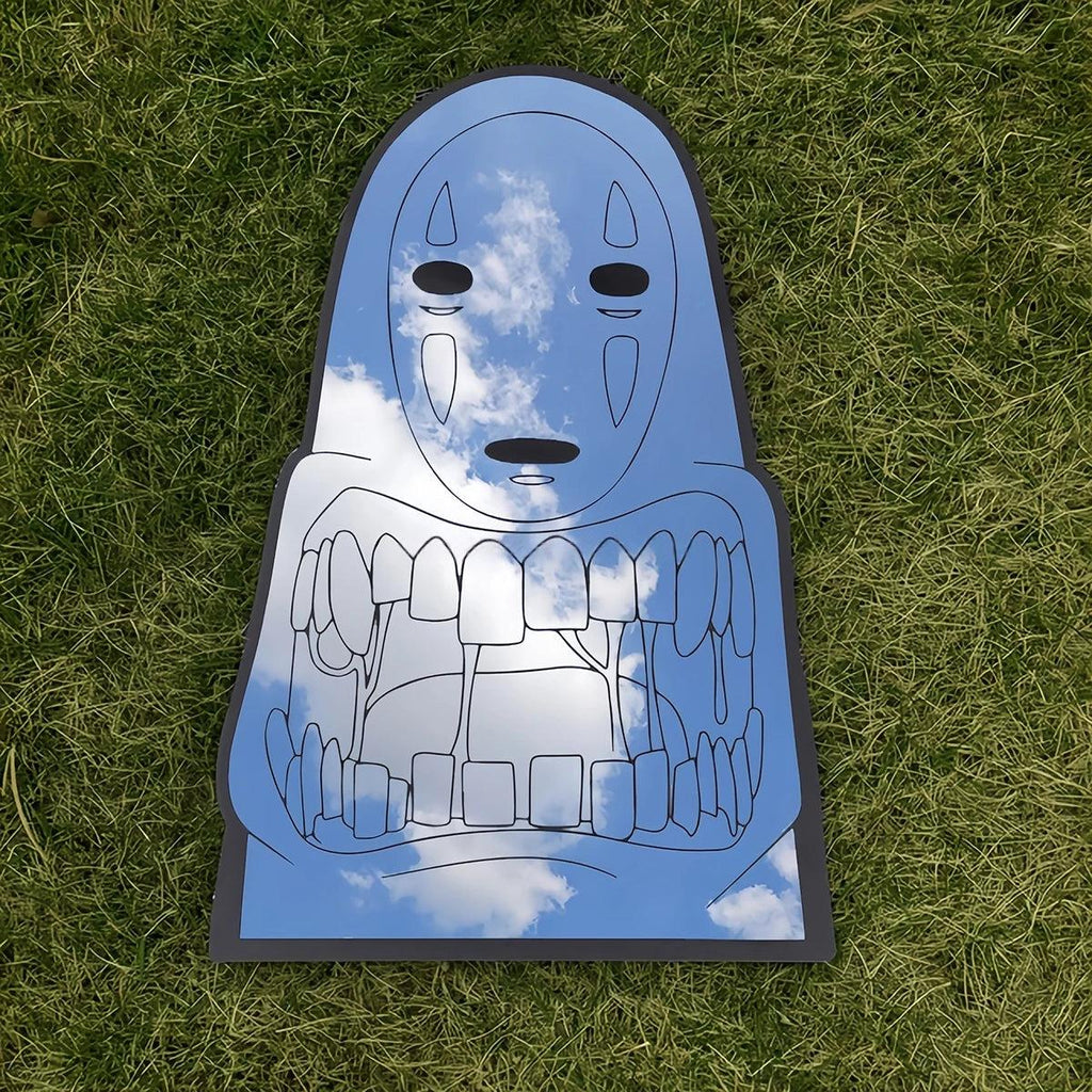 Anime No-Face Mirror: Irregular Silhouette, Shatterproof Polymer - LiquidMirror