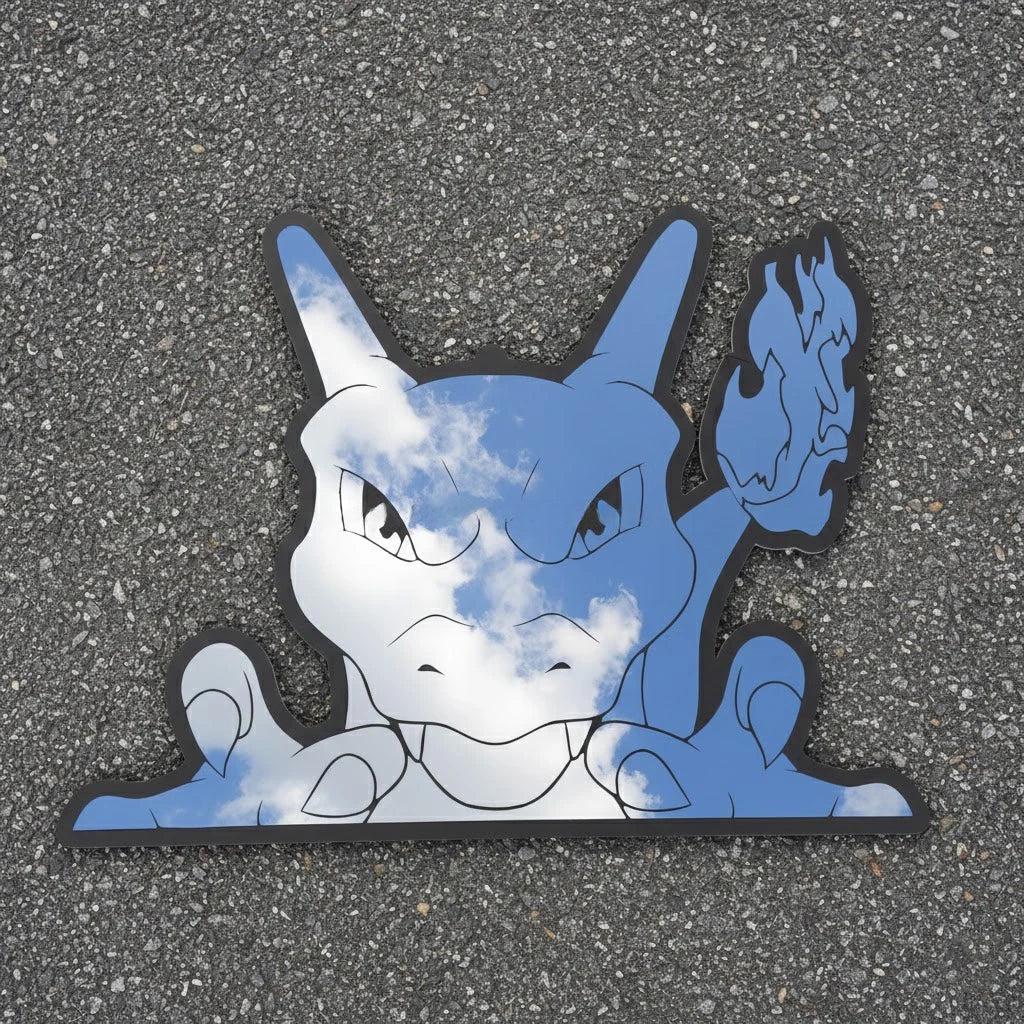 Charizard Mirror (Pokémon) | Frameless Manga Silhouette, Gamer Room Decor - LiquidMirror