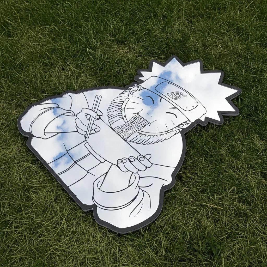 Naruto Anime Mirror: Frameless Manga Silhouette, Gamer Room Decor - LiquidMirror
