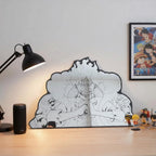 Gear 5 Luffy Anime Mirror: One-Piece Inspired Frameless Floating Wall Decor - LiquidMirror