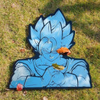 DBZ Goku Getting Cracked Mirror: Frameless Manga Silhouette, Gamer Room Decor & Gift - LiquidMirror
