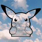 Motivated Pikachu Pokemon Mirror: Anime Gamer Room Decor, Shatterproof Polymer - LiquidMirror