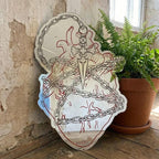 Heart & Chain Frameless Mirror - Modern Anime Room Decor - LiquidMirror