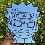 Enraged Nar-uto Anime Mirror: Frameless Gamer Room Decor Gift - LiquidMirror
