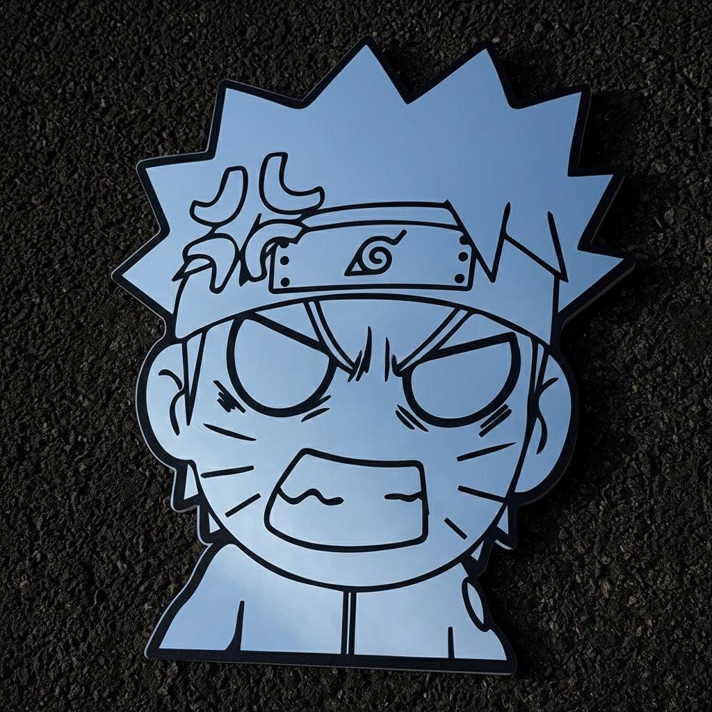 Enraged Nar-uto Anime Mirror: Frameless Gamer Room Decor Gift - LiquidMirror