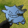 Anime Gengar Pokemon Mirror: Frameless Manga Silhouette, Gamer Room Decor - LiquidMirror