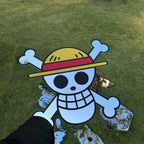 One-Piece Anime Skull Mirror: Irregular Frameless Manga Silhouette, Easy Install - LiquidMirror