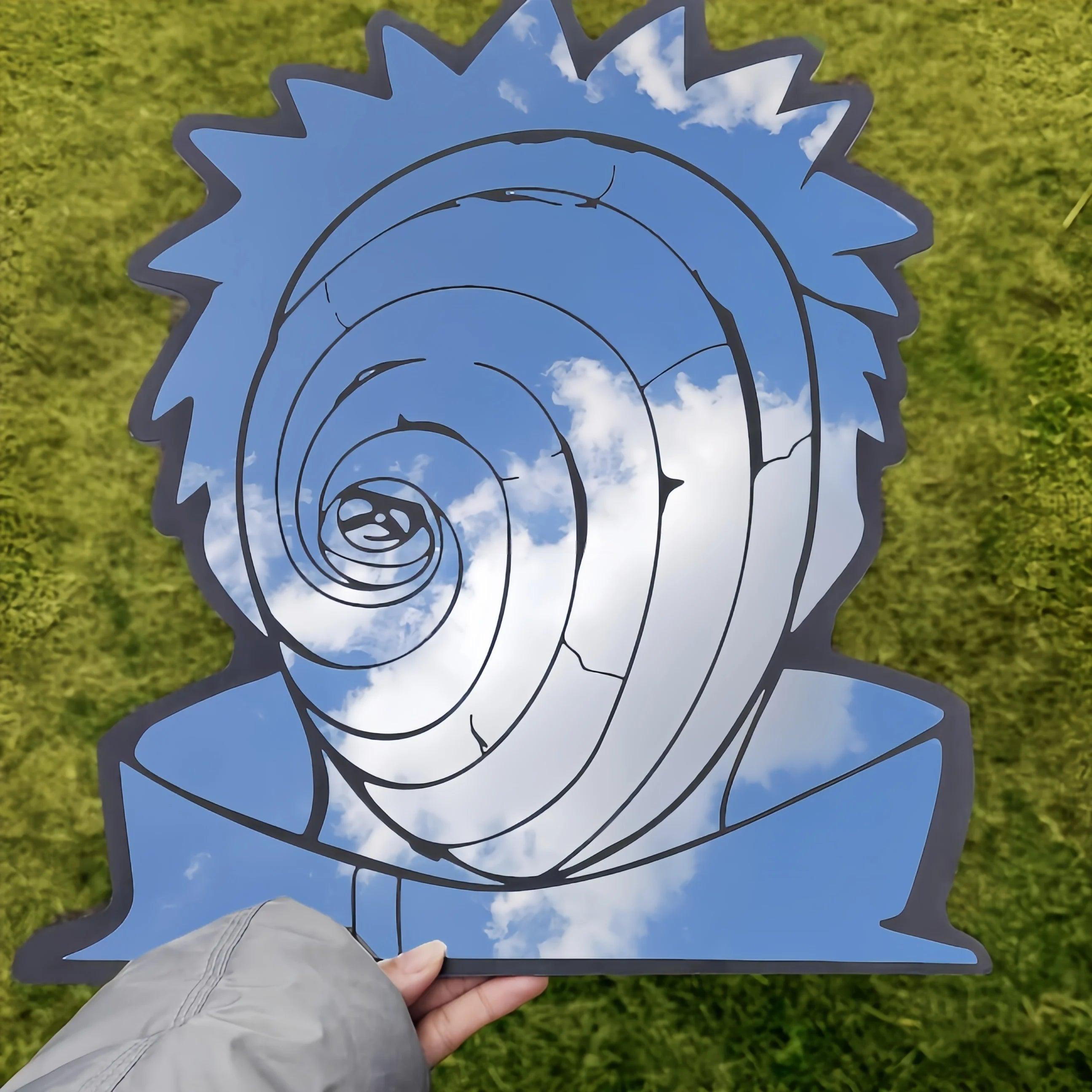 Obito Uchiha (from the anime Naruto): Irregular Frameless Floating Wall Decor Mirror - LiquidMirror