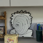Obito Uchiha (from the anime Naruto): Irregular Frameless Floating Wall Decor Mirror - LiquidMirror