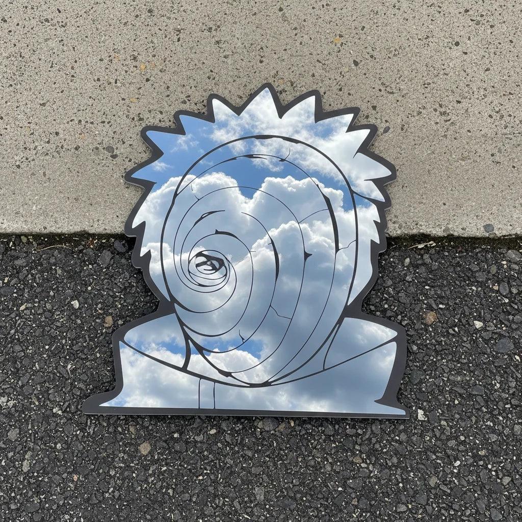 Obito Uchiha (from the anime Naruto): Irregular Frameless Floating Wall Decor Mirror - LiquidMirror