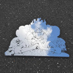 Gear 5 Luffy Anime Mirror: One-Piece Inspired Frameless Floating Wall Decor - LiquidMirror