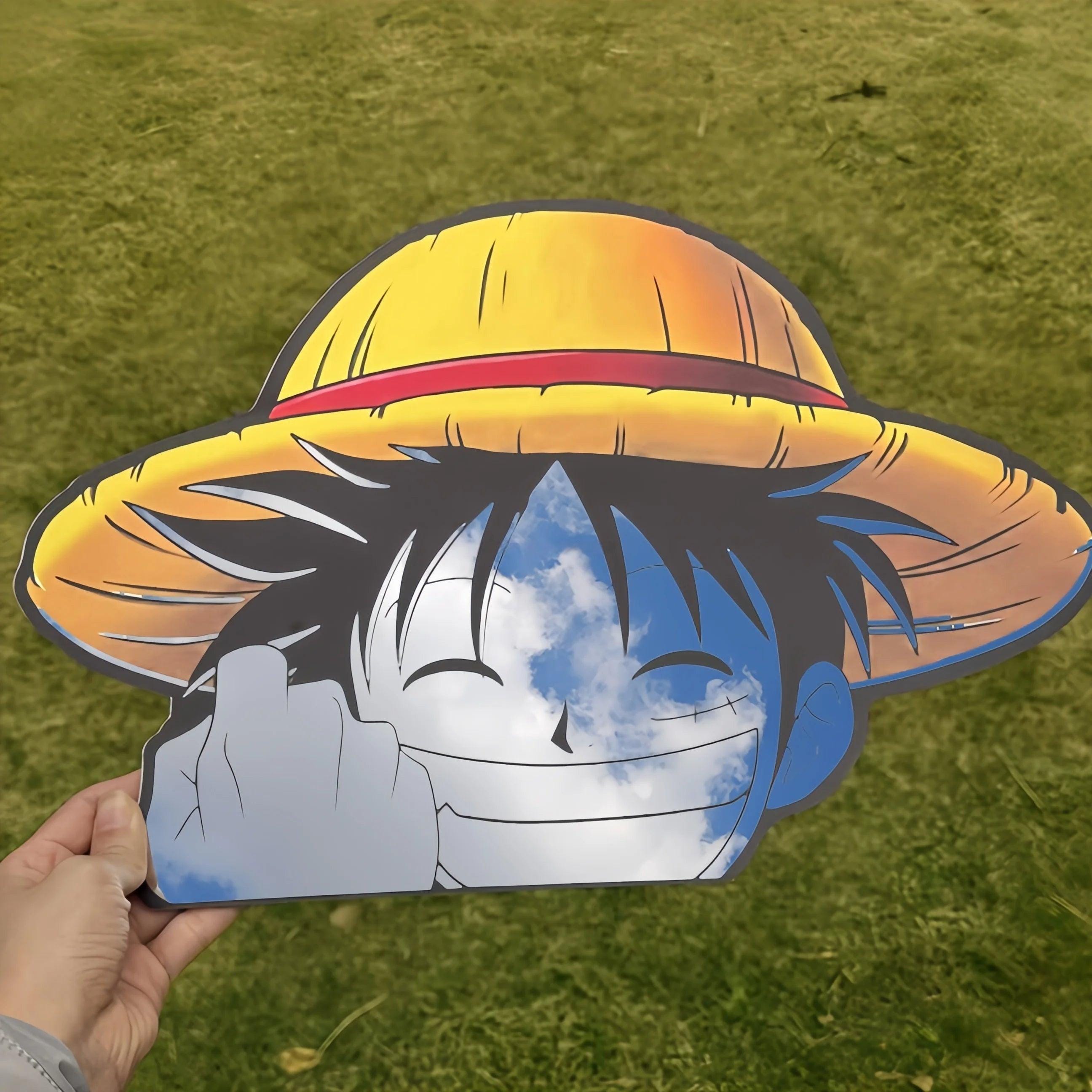 Lightweight Unbreakable Sturdy and Durable Wall Mirror OP Luffy Irregular Shape Anime Mirrors for Wall Home Decor Gift - LiquidMirror