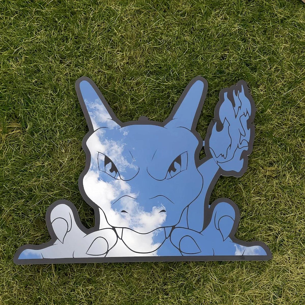 Charizard Mirror (Pokémon) | Frameless Manga Silhouette, Gamer Room Decor - LiquidMirror