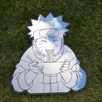 Naruto Anime Mirror: Frameless Manga Silhouette, Gamer Room Decor - LiquidMirror