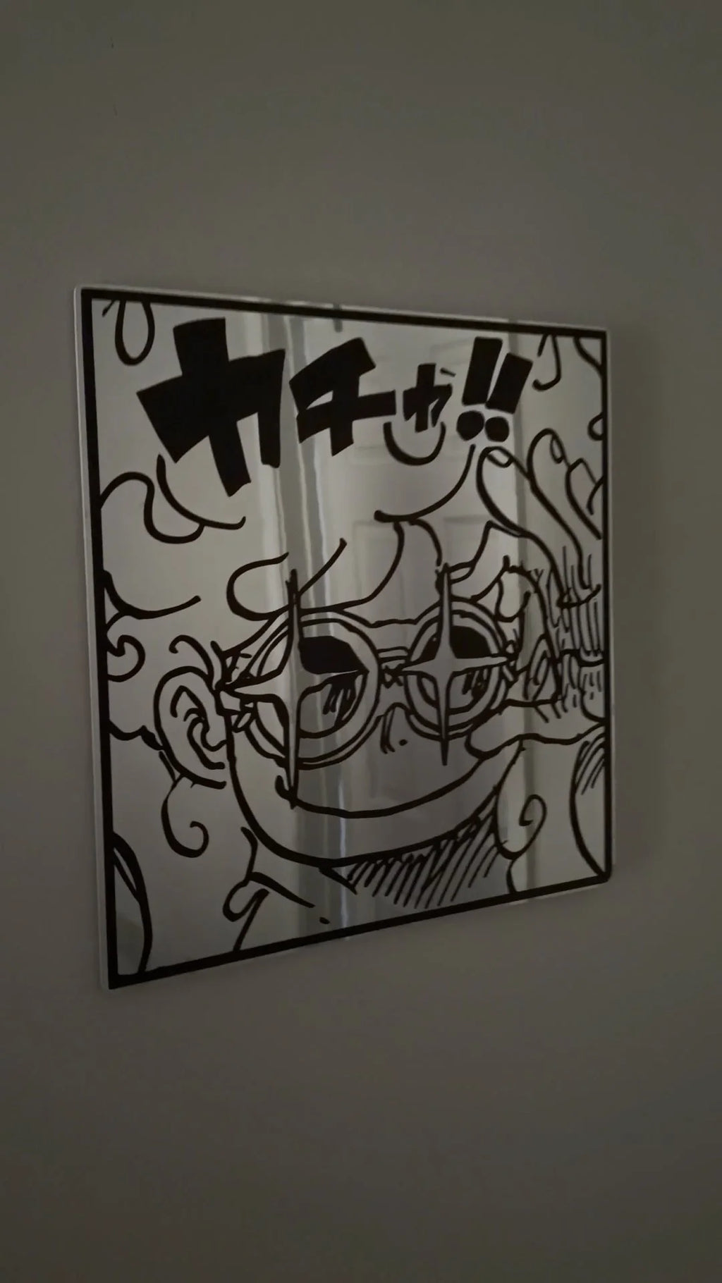 Koby Glasses Gaze Square Wall Mirror | One Piece Anime Decor LiquidMirror