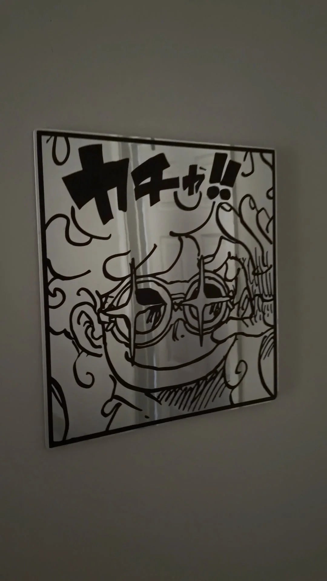 Koby Glasses Gaze Square Wall Mirror | One Piece Anime Decor LiquidMirror