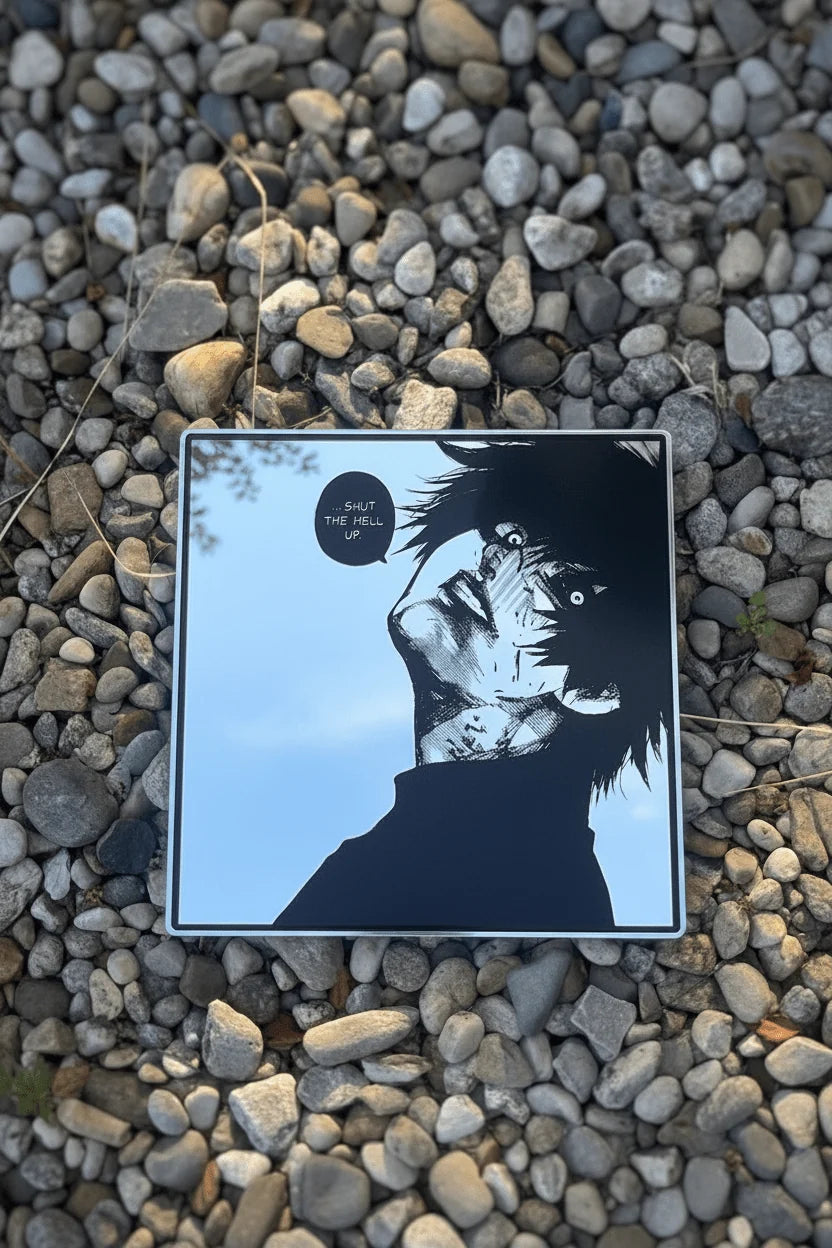 Ken Kaneki "Shut the Hell Up" Square Wall Mirror | Tokyo Ghoul Anime Decor LiquidMirror