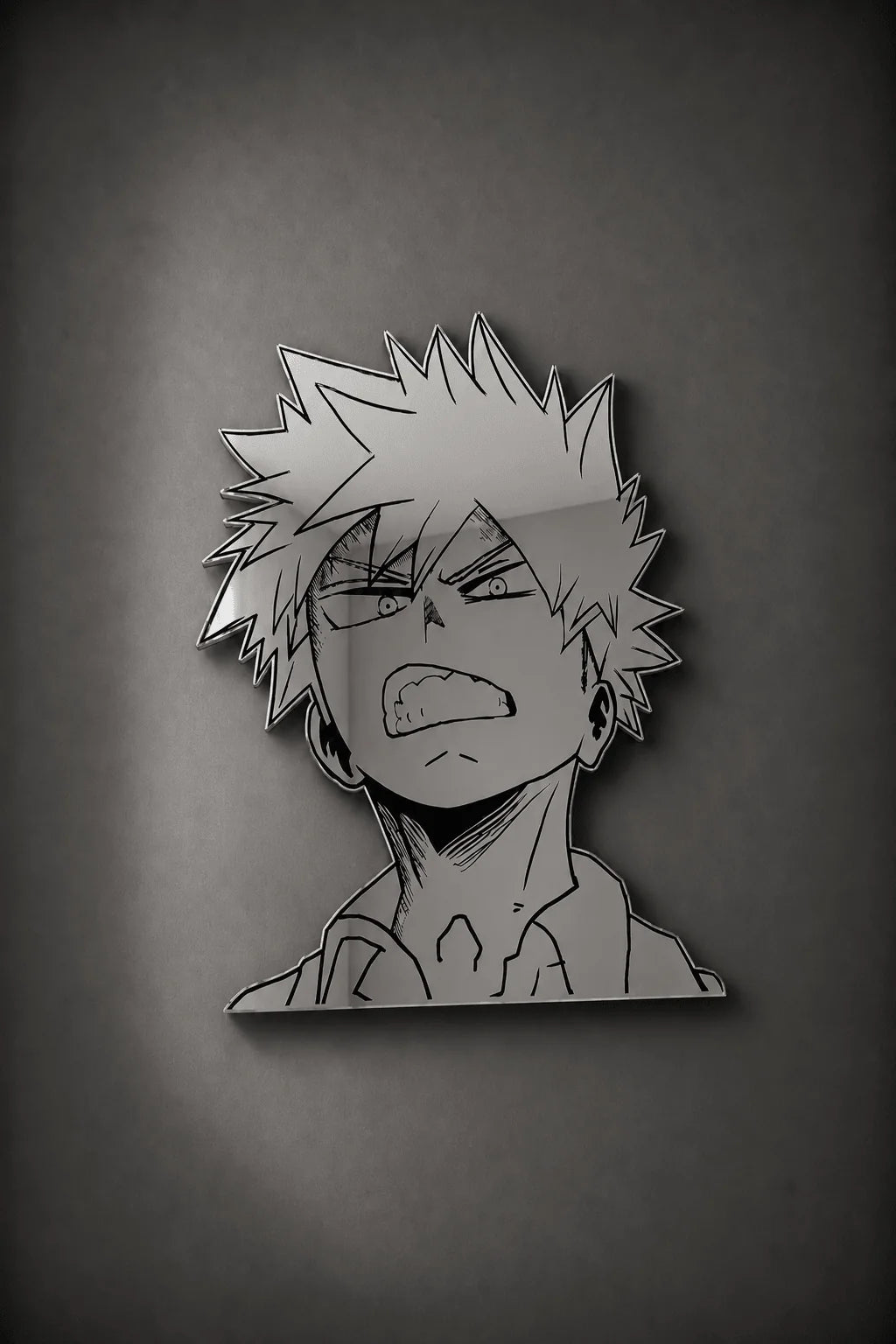 Katsuki Bakugo Shaped Wall Mirror | My Hero Academia Anime Decor LiquidMirror