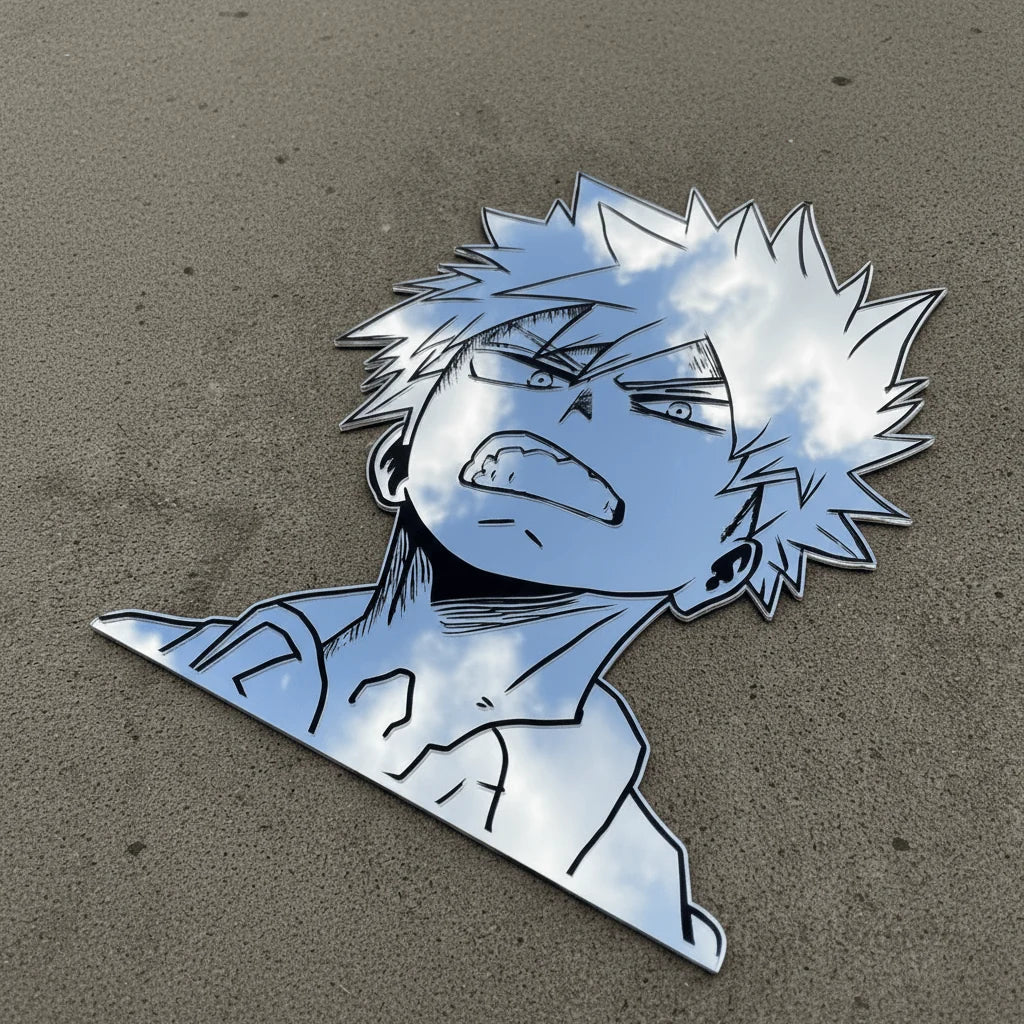 Katsuki Bakugo Shaped Wall Mirror | My Hero Academia Anime Decor LiquidMirror