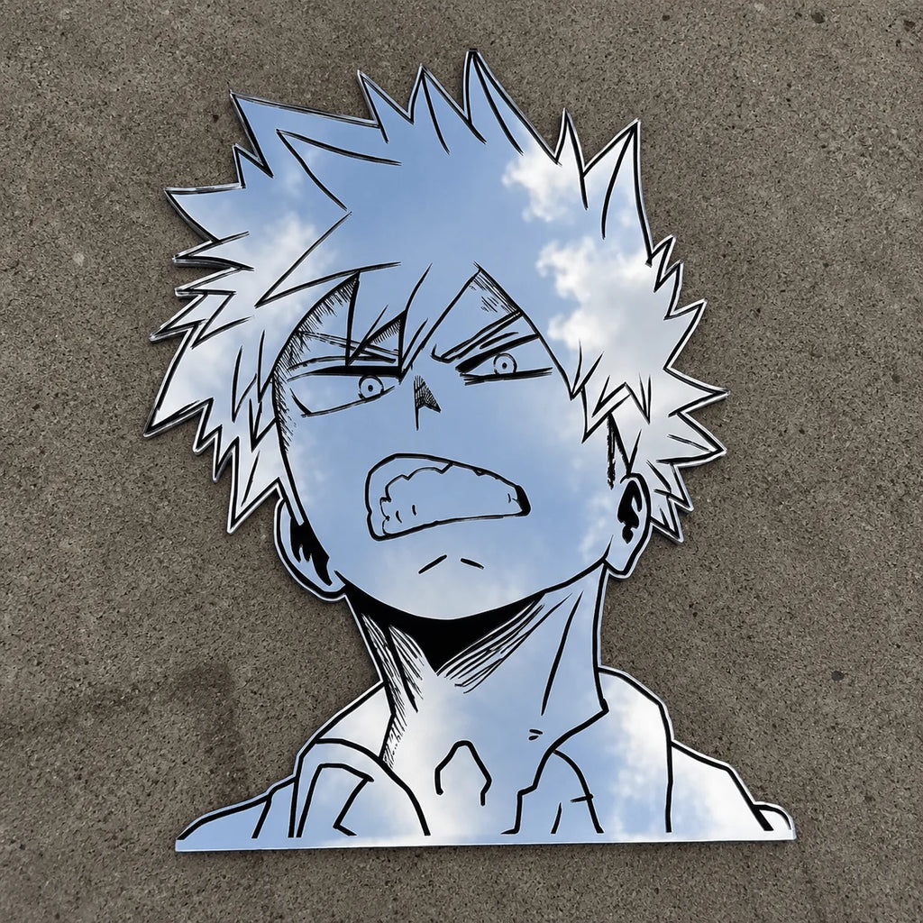 Katsuki Bakugo Shaped Wall Mirror | My Hero Academia Anime Decor LiquidMirror