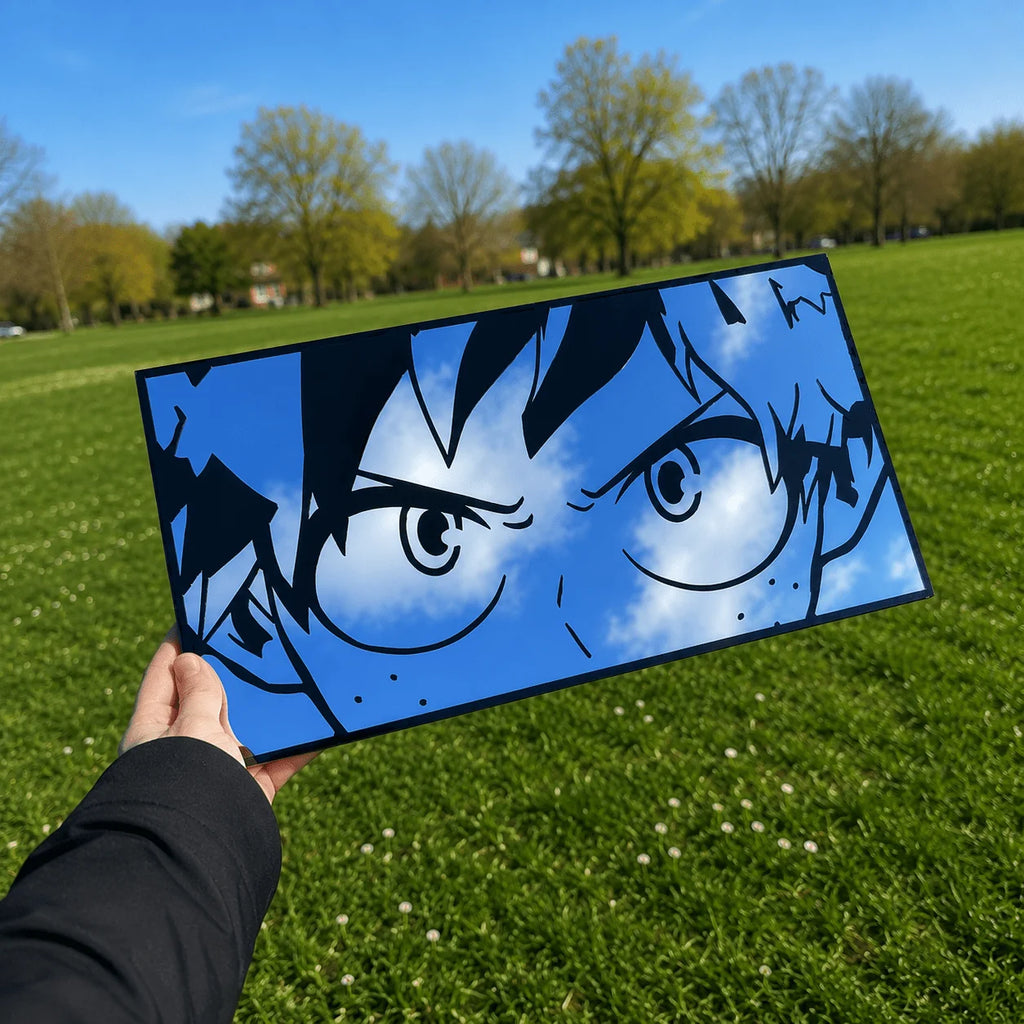 Izuku Midoriya Piercing Gaze Rectangular Wall Mirror | My Hero Academia Anime Decor LiquidMirror