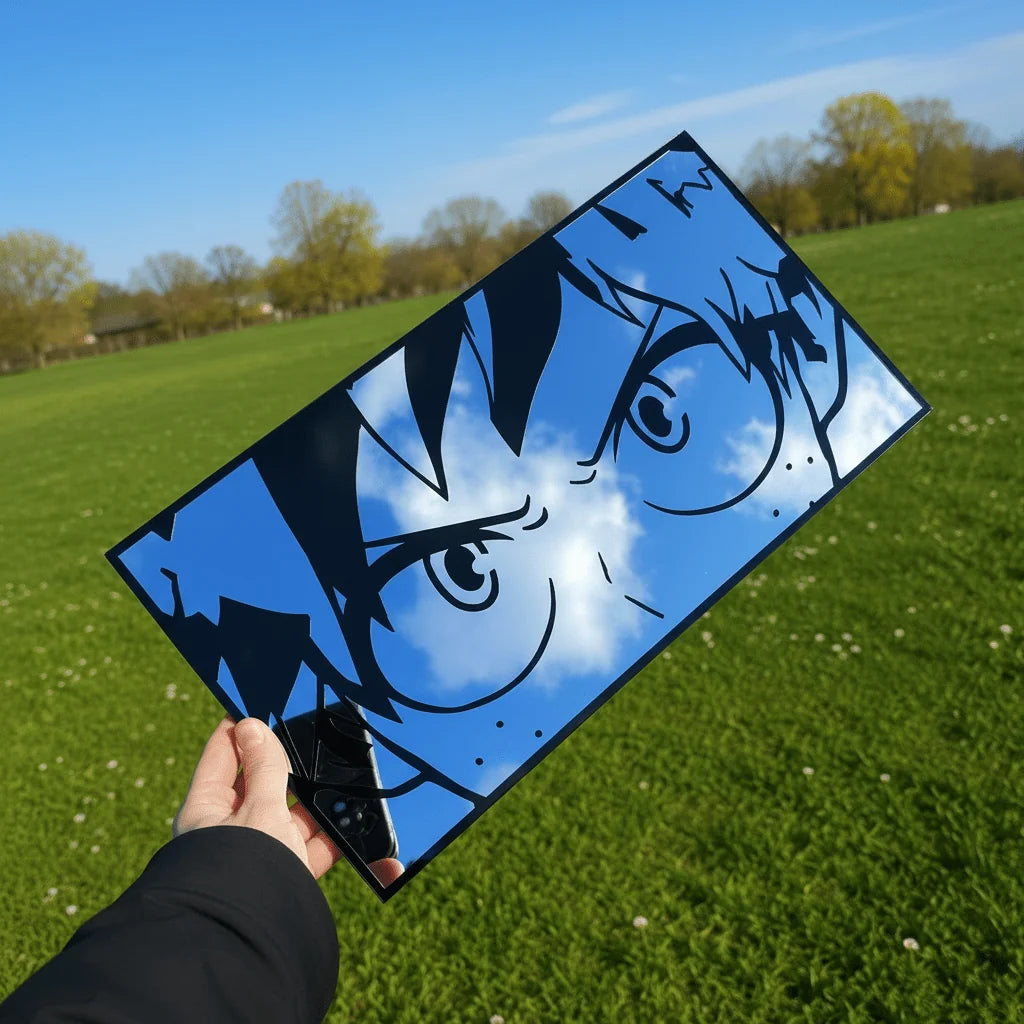 Izuku Midoriya Piercing Gaze Rectangular Wall Mirror | My Hero Academia Anime Decor LiquidMirror
