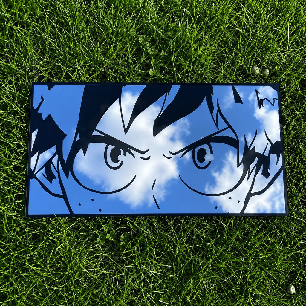Izuku Midoriya Piercing Gaze Rectangular Wall Mirror | My Hero Academia Anime Decor LiquidMirror