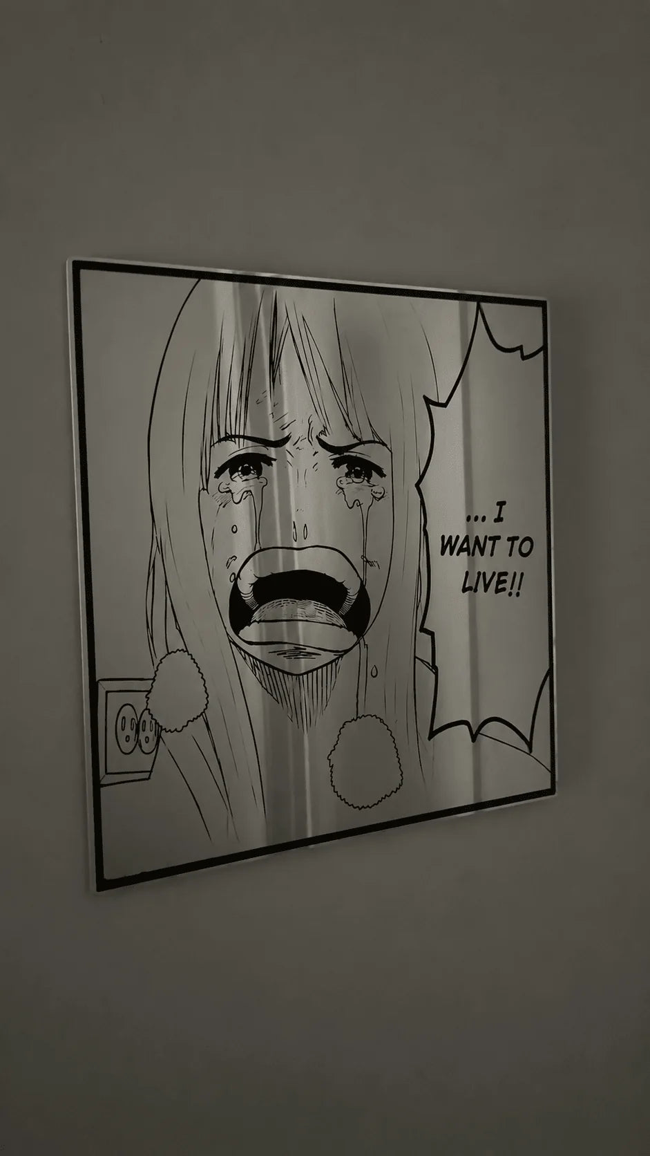 Nico Robin "I Want to Live!" Wall Mirror | One Piece Anime Decor LiquidMirror