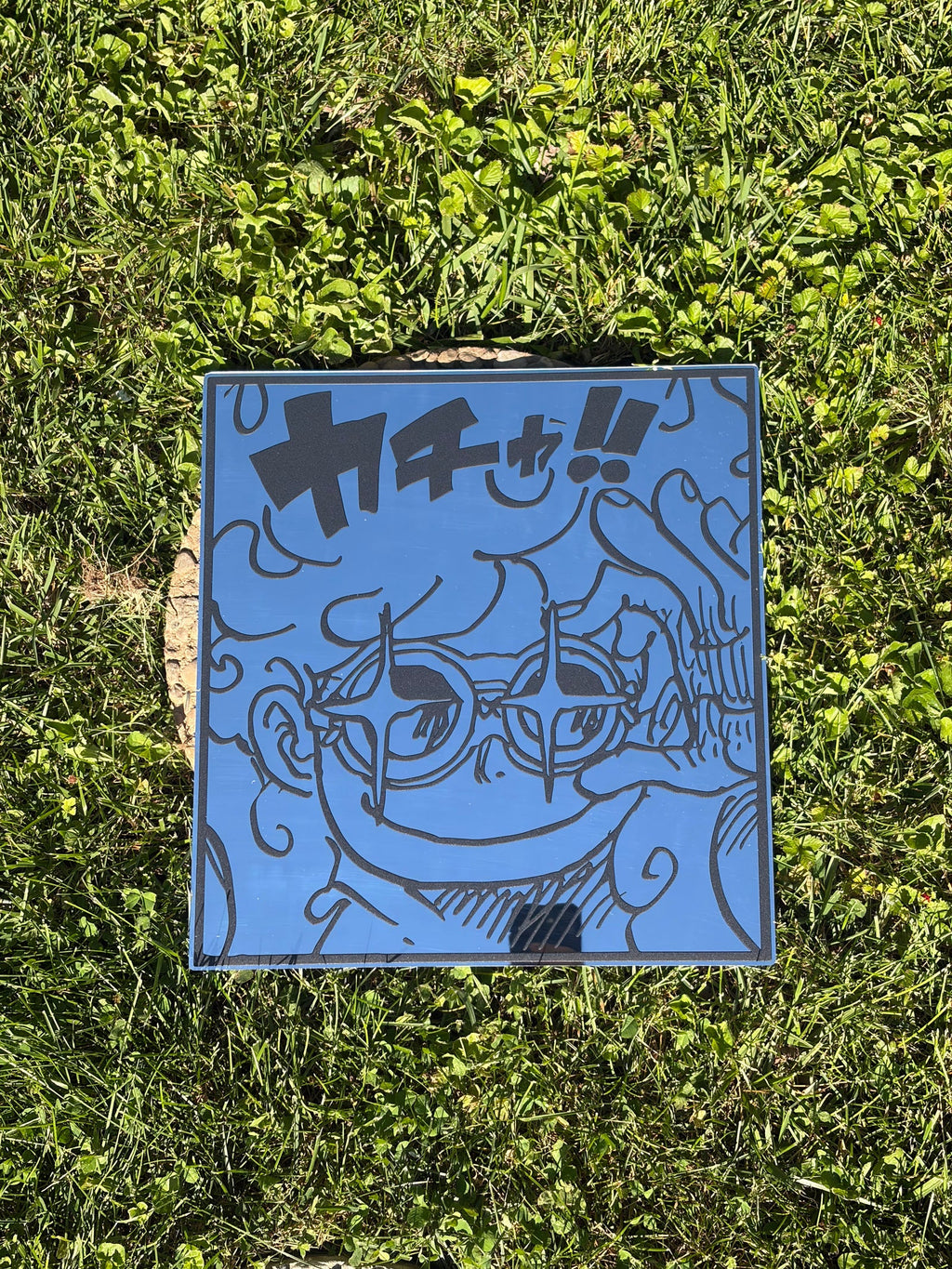 Koby Glasses Gaze Square Wall Mirror | One Piece Anime Decor LiquidMirror