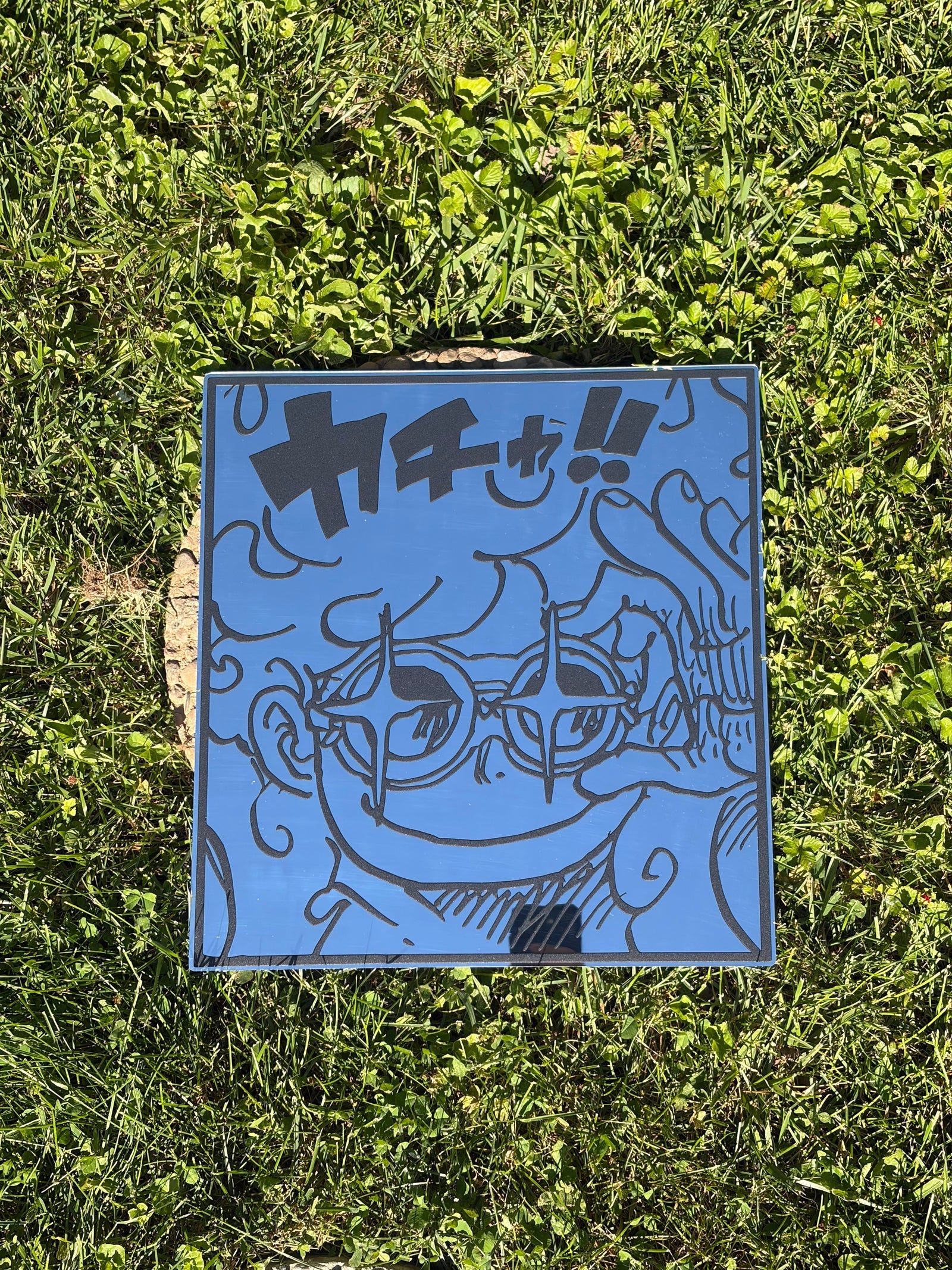 Koby Glasses Gaze Square Wall Mirror | One Piece Anime Decor LiquidMirror