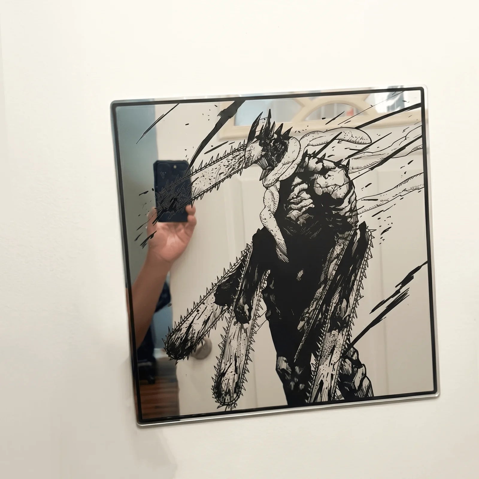 Pochita Chainsaw Man Form Wall Mirror | Chainsaw Man Anime Decor LiquidMirror