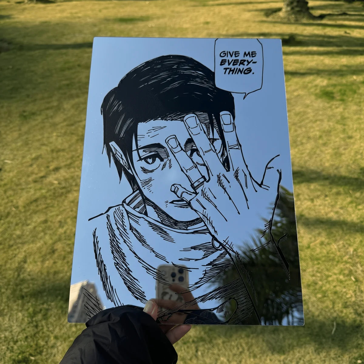 Yuta Okkotsu "Give Me Everything" Wall Mirror | Jujutsu Kaisen Decor LiquidMirror