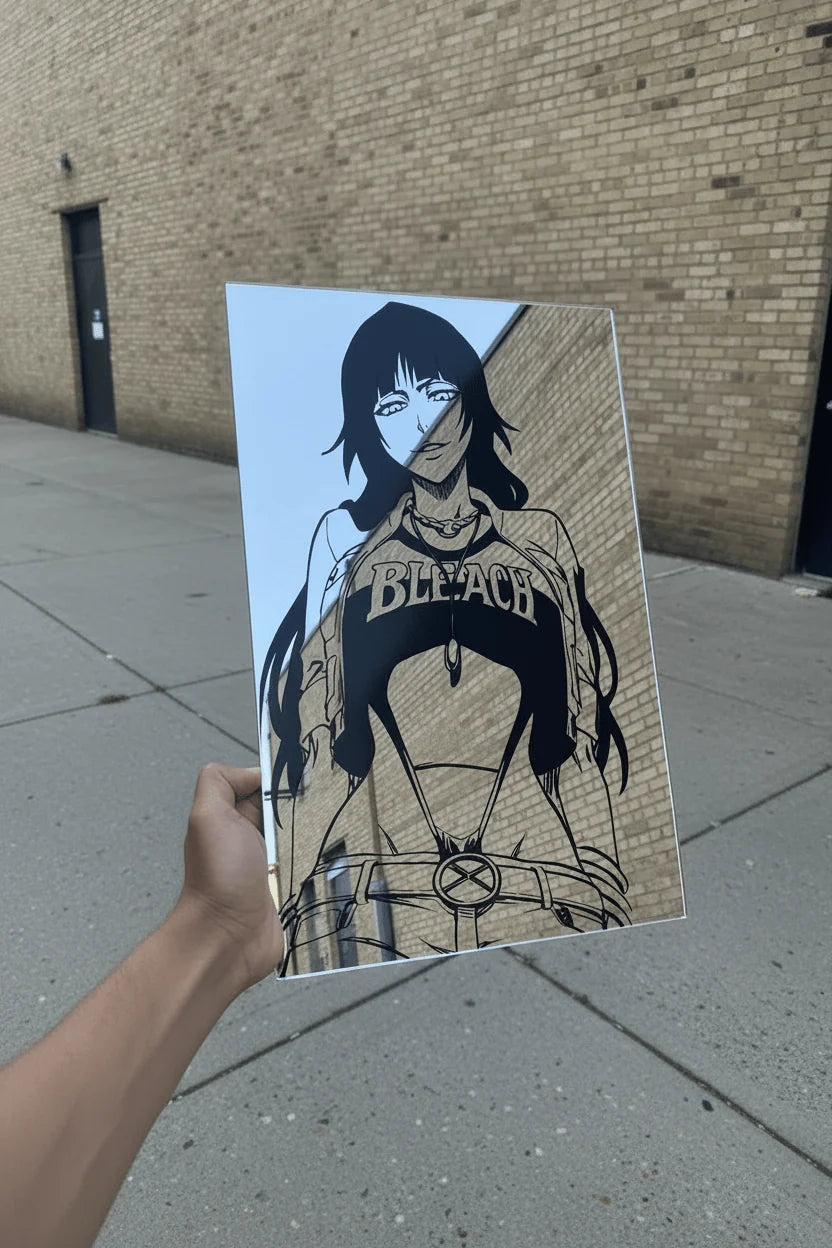 Soi Fon Streetwear Rectangular Wall Mirror | Bleach Anime Decor LiquidMirror