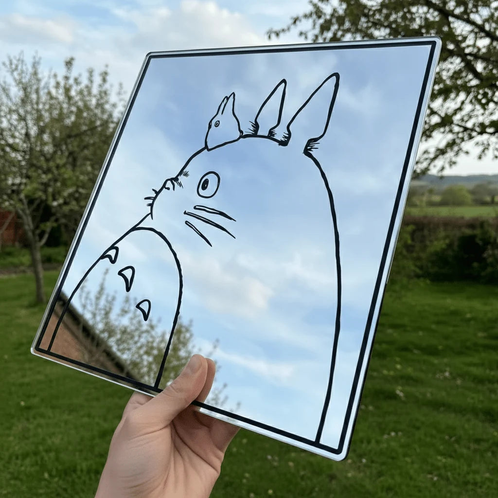 My Neighbor Totoro Square Wall Mirror | Studio Ghibli Anime Decor LiquidMirror