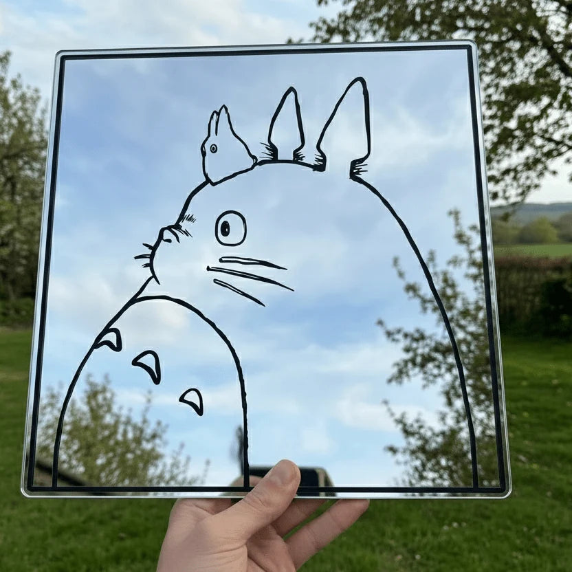 My Neighbor Totoro Square Wall Mirror | Studio Ghibli Anime Decor LiquidMirror